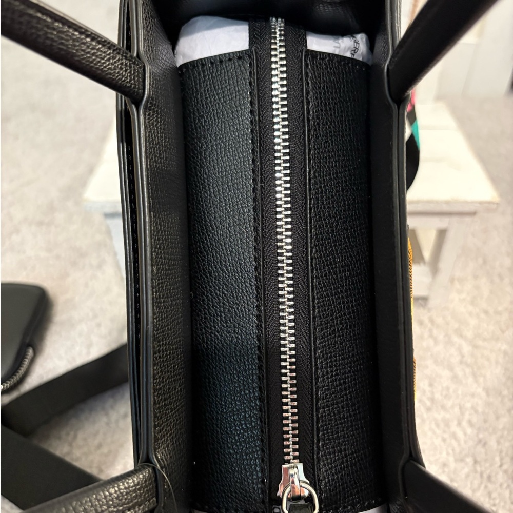 Karl Lagerfeld Black Tote Bag with Multicolor Logo - Picture 5 of 8